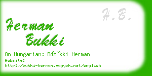 herman bukki business card